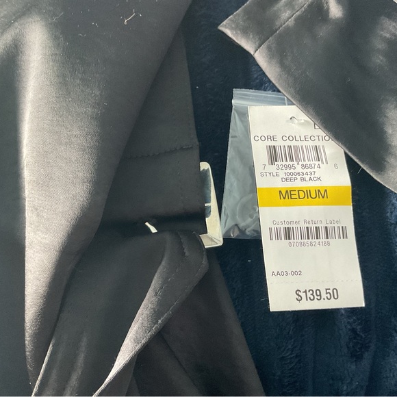 INC International Concepts Elegant Black Trench Coat - Picture 7 of 8